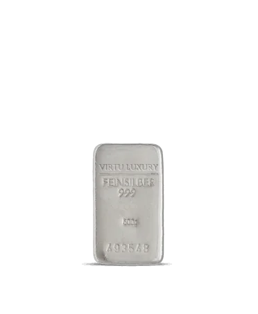 24K reiner Silberbarren mit einem Gewicht von 500 G erhältlich bei VIRTU LUXURY