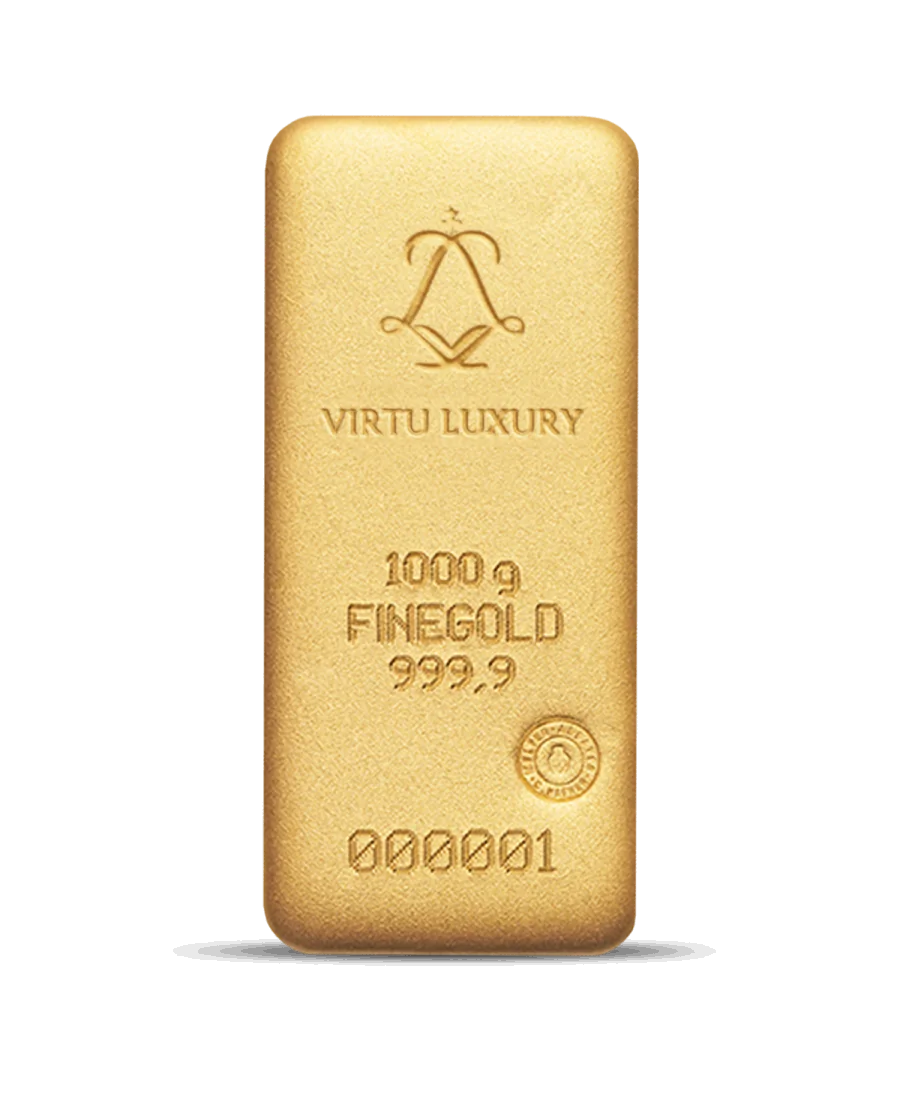 GOLD-Barren zu 1 kg aus reiner 24K-Feingold, zum Verkauf erhältlich bei VIRTU LUXURY GOLD-Barren zu 1 kg aus reiner 24K-Feingold, zum Verkauf erhältlich bei VIRTU LUXURY