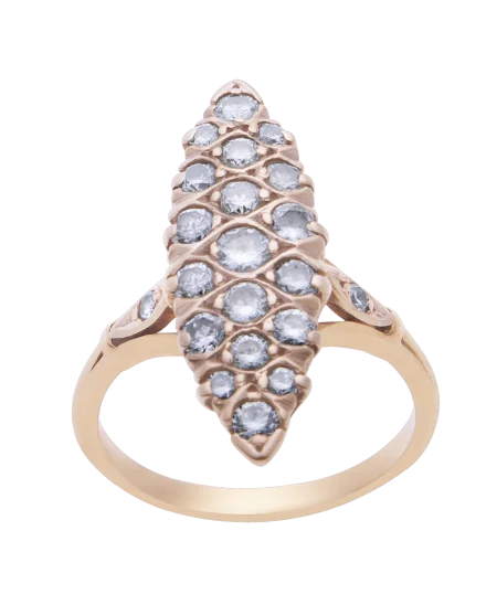 FESTLICHE MARQUISE Ring aus 18 Karat Gelbgold. Erhältlich bei VIRTU LUXURY.