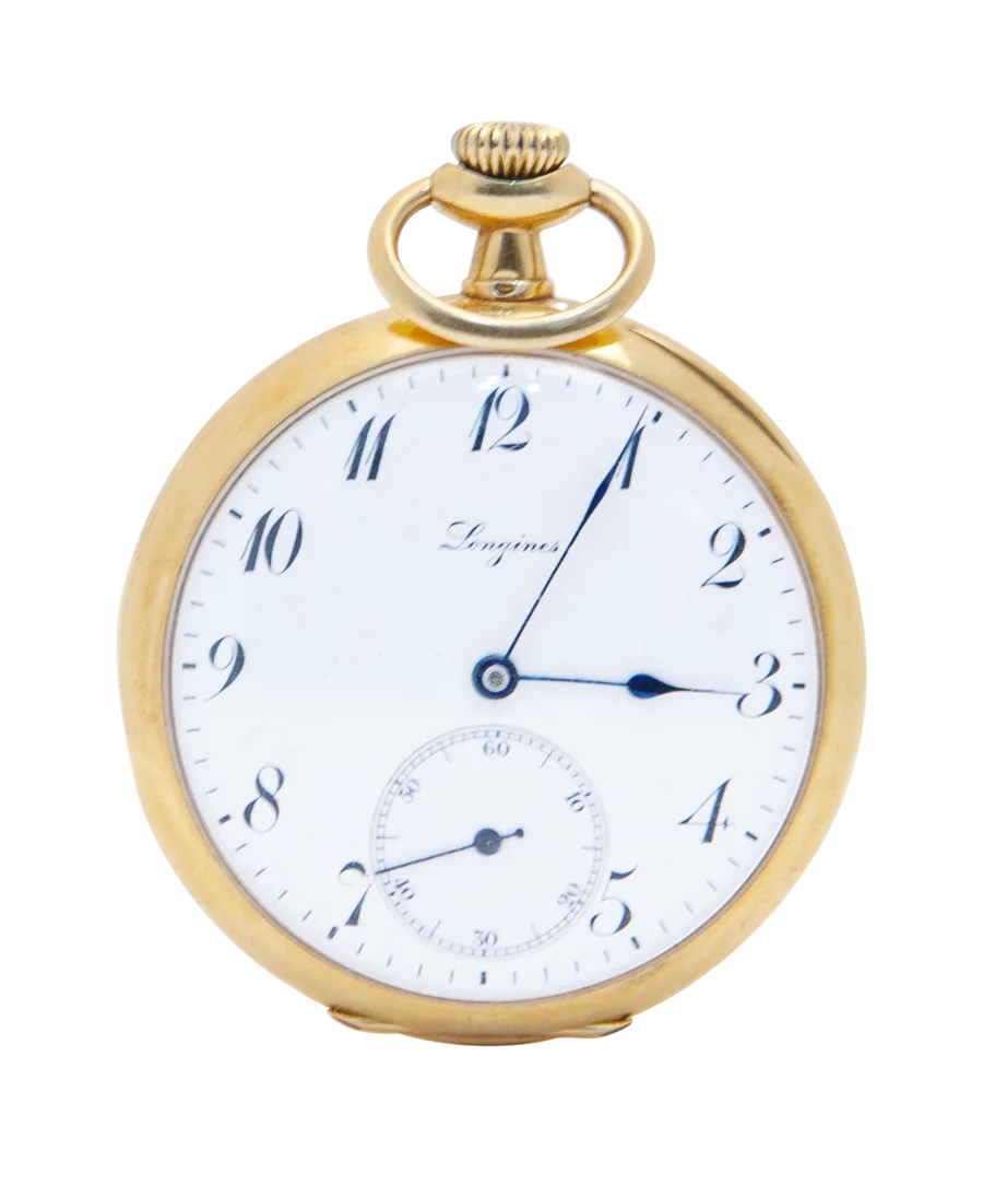 Taschenuhr Admiral aus Gelbgold Unisex des Hauses Longines. Erhältlich bei VIRTU LUXURY.