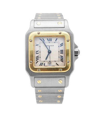 Uhr Santos Galbée des Uhrenherstellers CARTIER. Erhältlich bei VIRTU LUXURY.