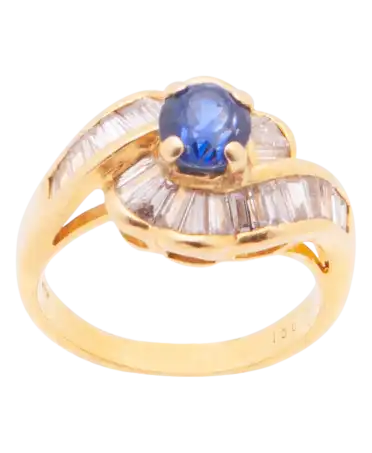 Dieser STELLAR-Ring ist dank seiner Diamanten und seines Saphirs ein prächtiger und raffinierter Schmuck.