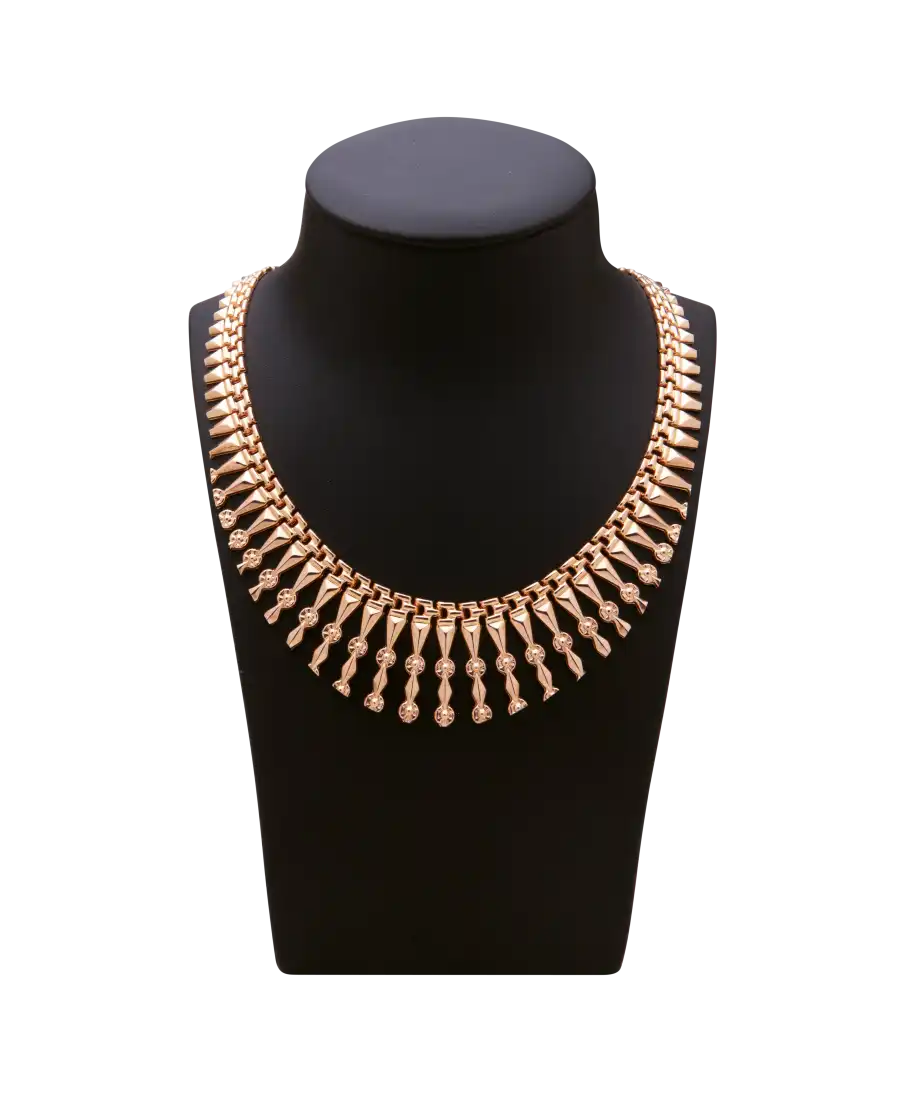 LUXURIÖSE HALSKETTE - ÄGYPTISCHE 18-KARÄT-GOLD-HALSKETTE - PRESTIGE-HALSKETTE - EXOTISCHE HALSKETTE - GOLD-HALSKETTE