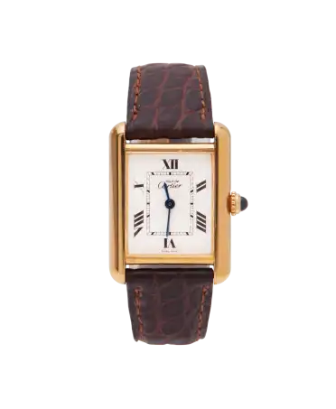 Must Cartier Uhr - Dornschließe - Leder - Cartier - Vermeil