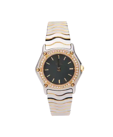 Ebel Uhr - Diamanten - Gold und Stahl - geschmeidig - wave - Quarz - erhältlich in der UHRENABTEILUNG bei VIRTU LUXURY