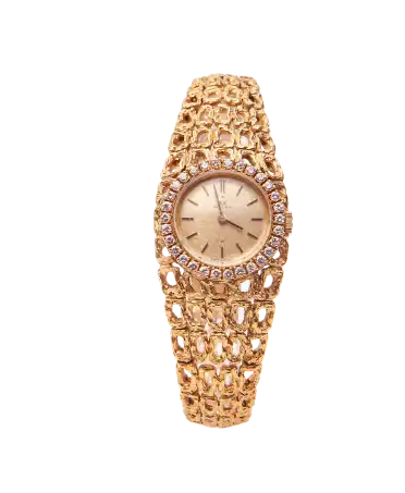 Omega Watch - Solid Gold - Bracelet Watch - dial without numbers - watchmaking - ULTRA RARE model