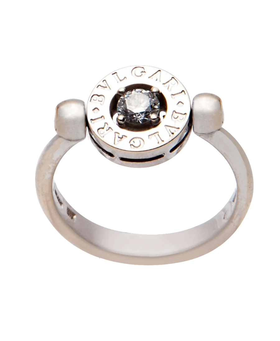 Bague solitaire Bulgari - Bague de luxe - Bague avec diamant - Bague en or blanc - VIRTU LUXURY Bague solitaire Bulgari - Bague de luxe - Bague avec diamant - Bague en or blanc - VIRTU LUXURY
