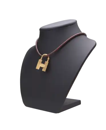 Hermès-Halskette mit Vorhängeschloss - Marken-Halskette - Marken-Vorhängeschloss - erhältlich bei VIRTU LUXURY.