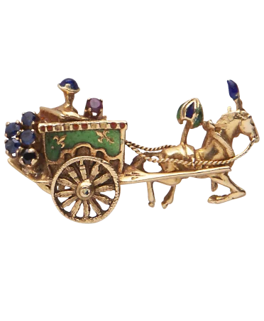 Broche Carosse du Lido eine ikonische Prestige-Brosche. Erhältlich bei VIRTU LUXURY.
