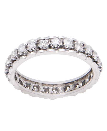 Alliance Tour Complet en Or blanc 18 Carats. Disponible chez VIRTU LUXURY.