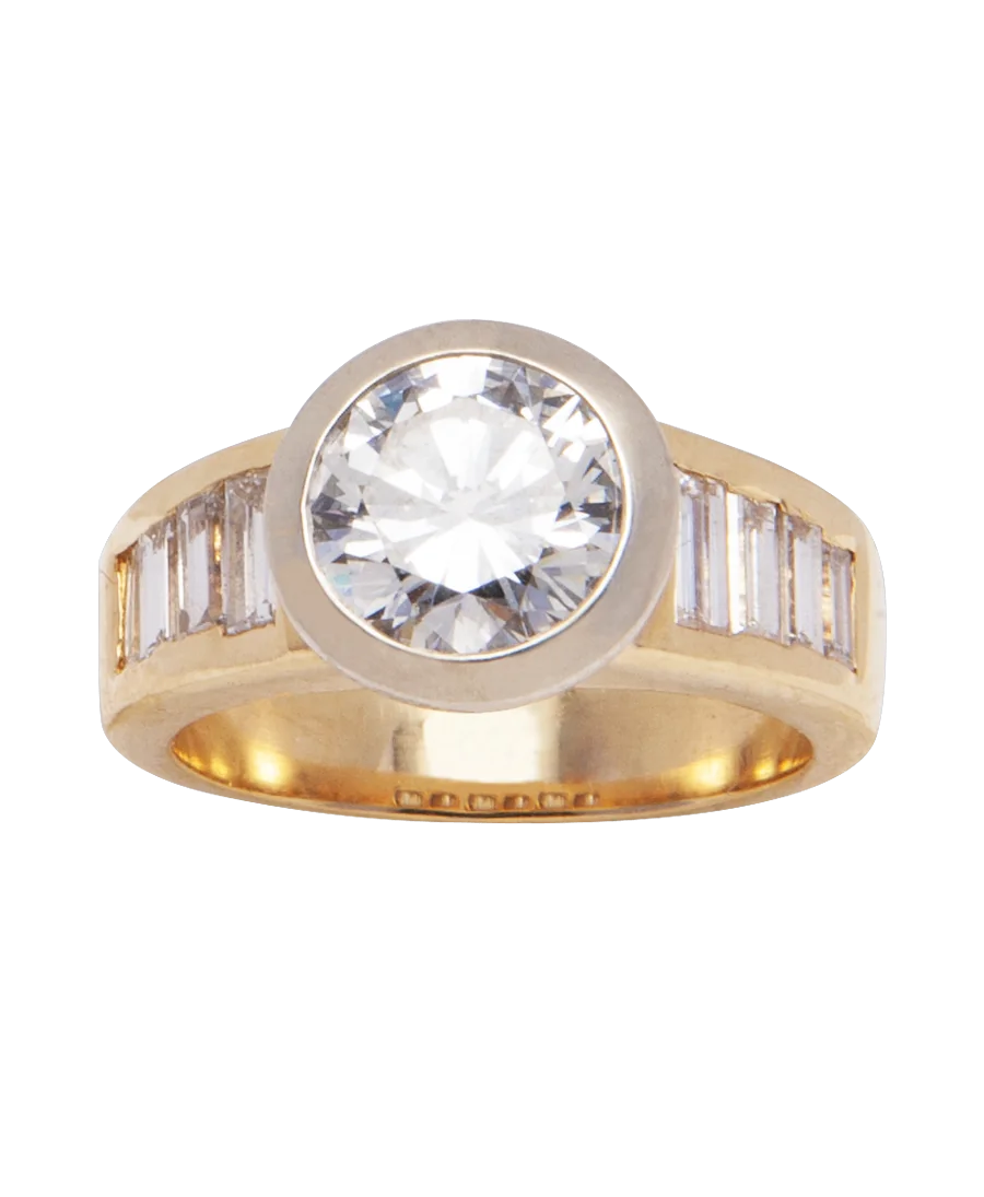 3-Karat-Diamant-Solitär