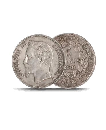 avers et revers de la pièce ecu 5 francs français chez VIRTU LUXURY