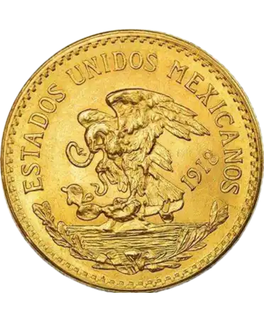 Avers de 20 Pesos Mexicains or chez VIRTU LUXURY