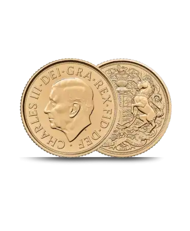 Vorder- und Rückseite der Souverain Charles 3 Münze erhältlich bei VIRTU LUXURY