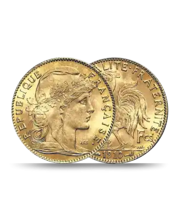 10 Francs COQ ET MARIANNE Goldmünze von VIRTU LUXURY