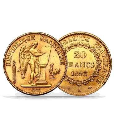 20-Francs-Goldmünze Génie, erhältlich bei VIRTU LUXURY