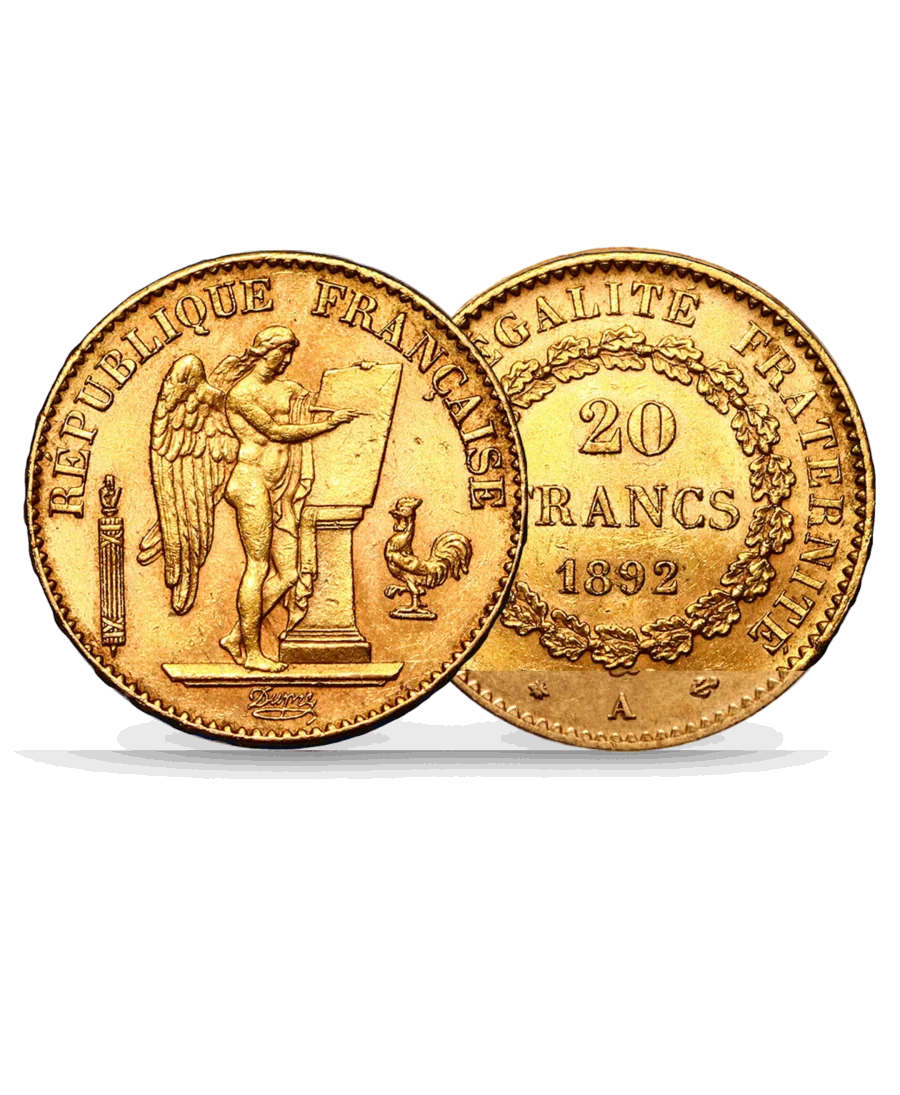 20-Francs-Goldmünze Génie, erhältlich bei VIRTU LUXURY