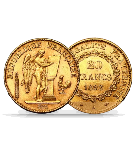 20-Francs-Goldmünze Génie, erhältlich bei VIRTU LUXURY